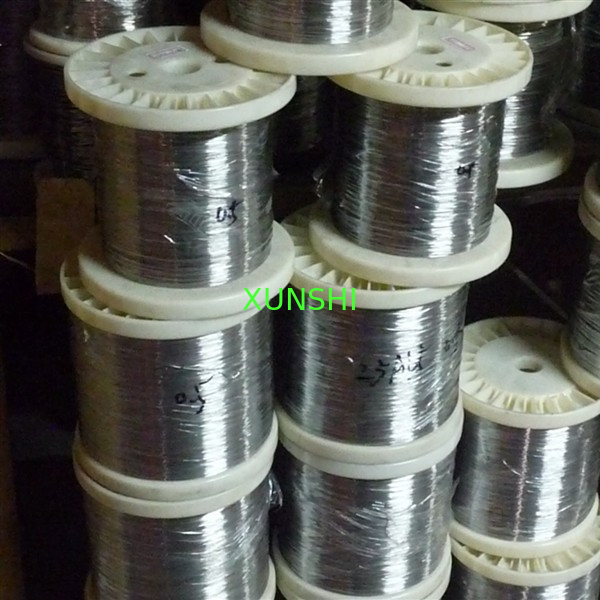 Elastic alloy wire for elastic alloy and magnetostrictive position sensor level sensor